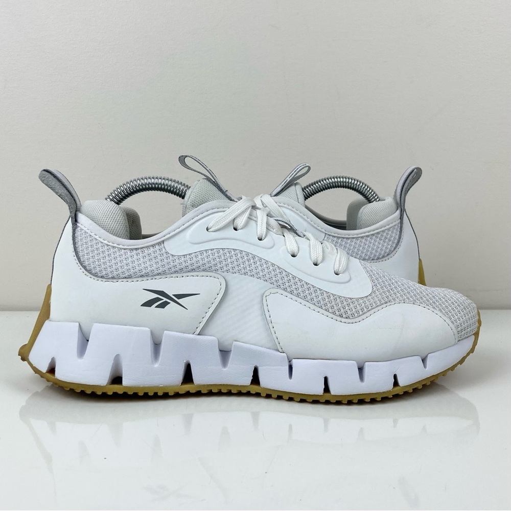 Reebok Women’s Zig Dynamica White Gum Athletic Training Running Shoes Size 8.0 - Picture 2 of 10